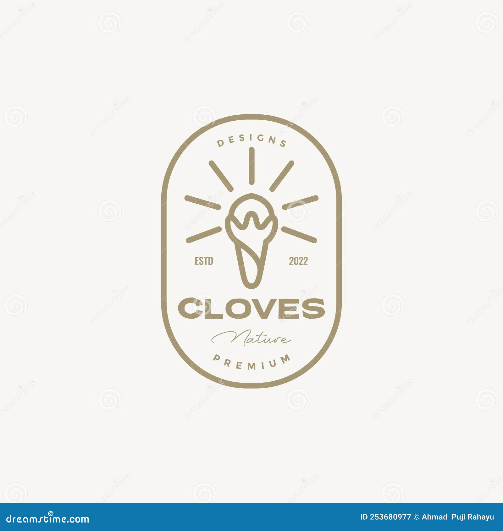 Clove Logo Original Design Since 1978, Aromatic Culinary Spice Emblem
