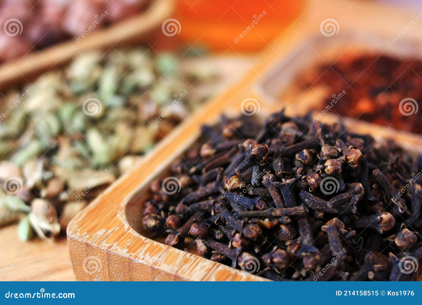 Clove Sticks and Red Ground Pepper Stock Image Image of dark, cloves