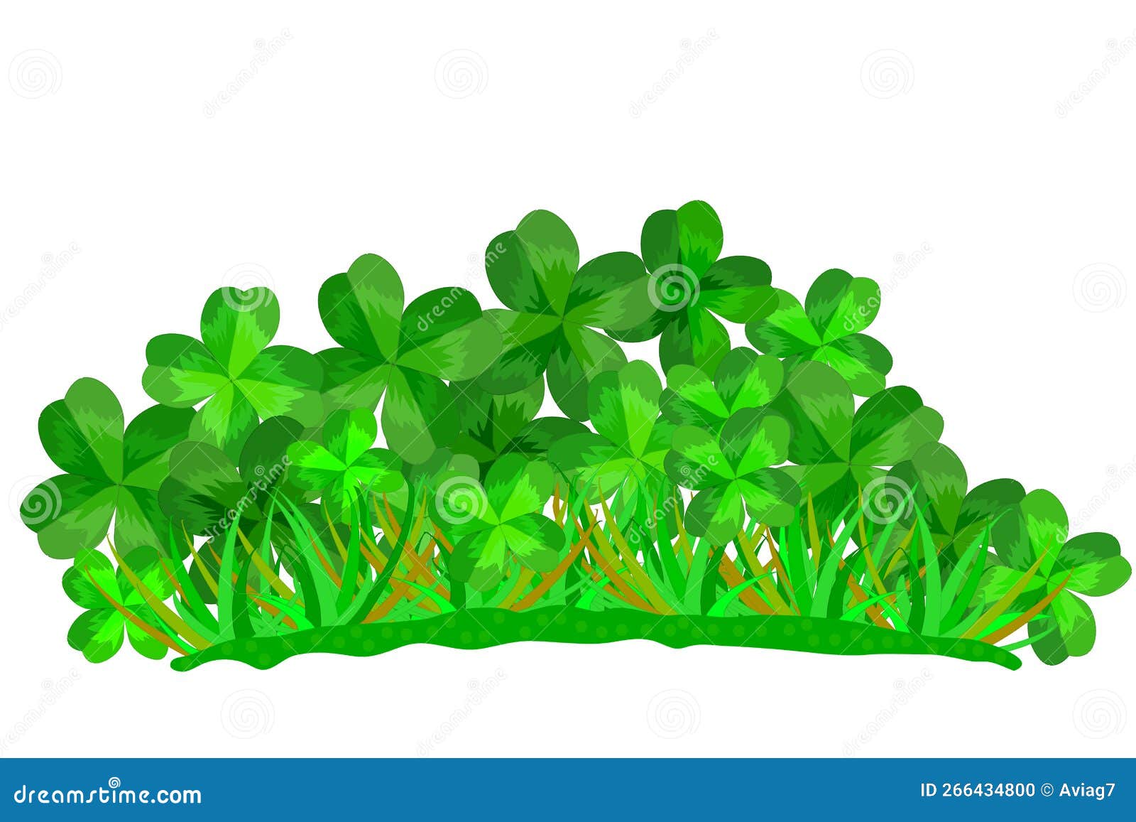 Vector Illustration Of Bright Green Four Leaf Clover On A White Background  Stock Illustration - Download Image Now - iStock