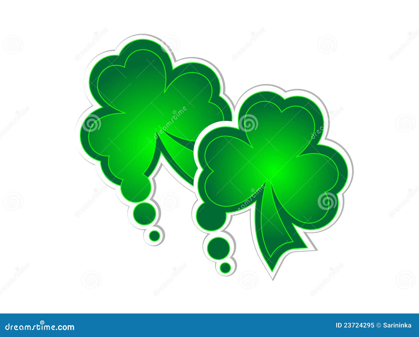 Clover stickers stock vector. Illustration of card, design 23724295