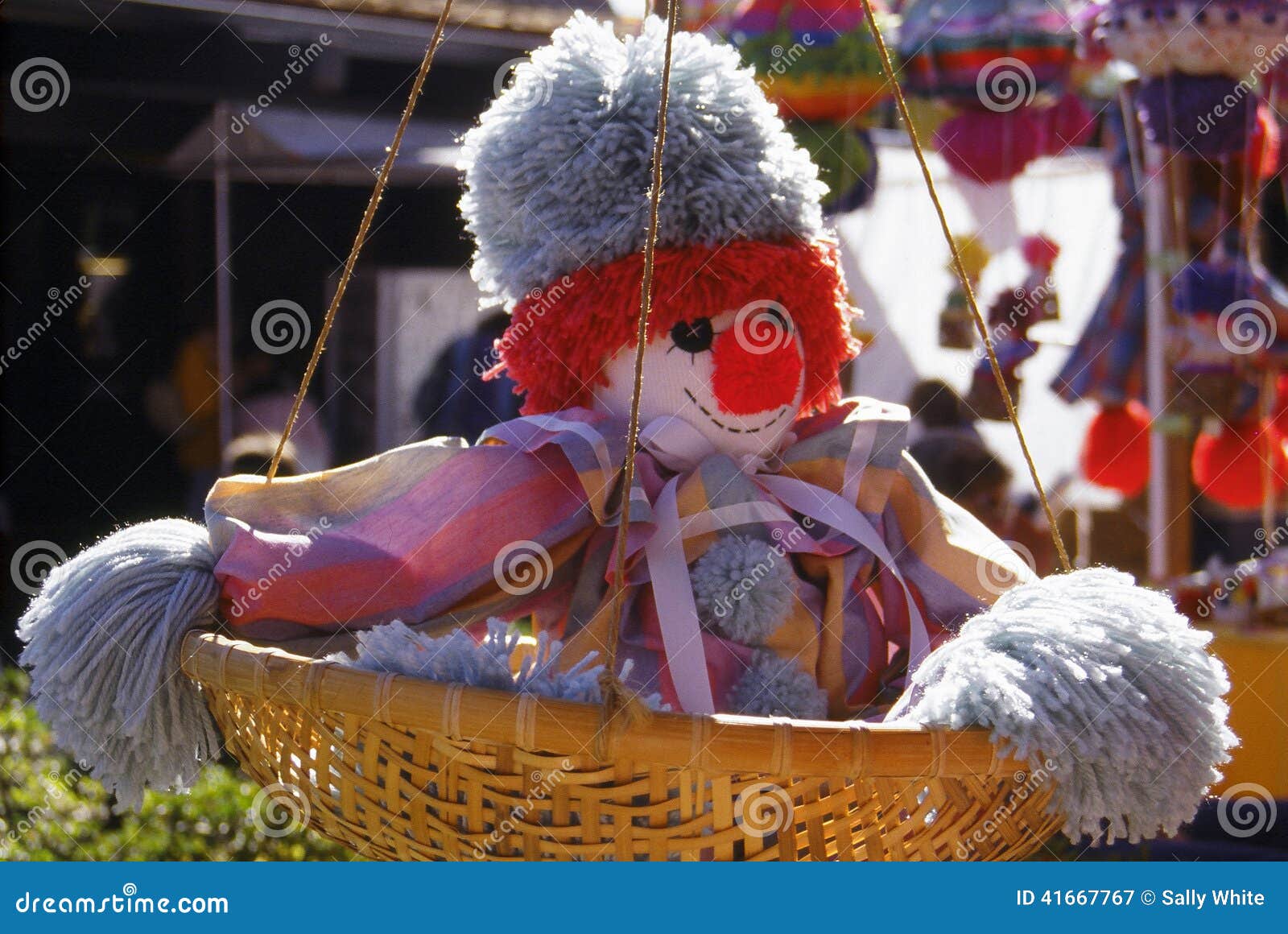 Clown in a Basket stock image. Image of basket, children 41667767