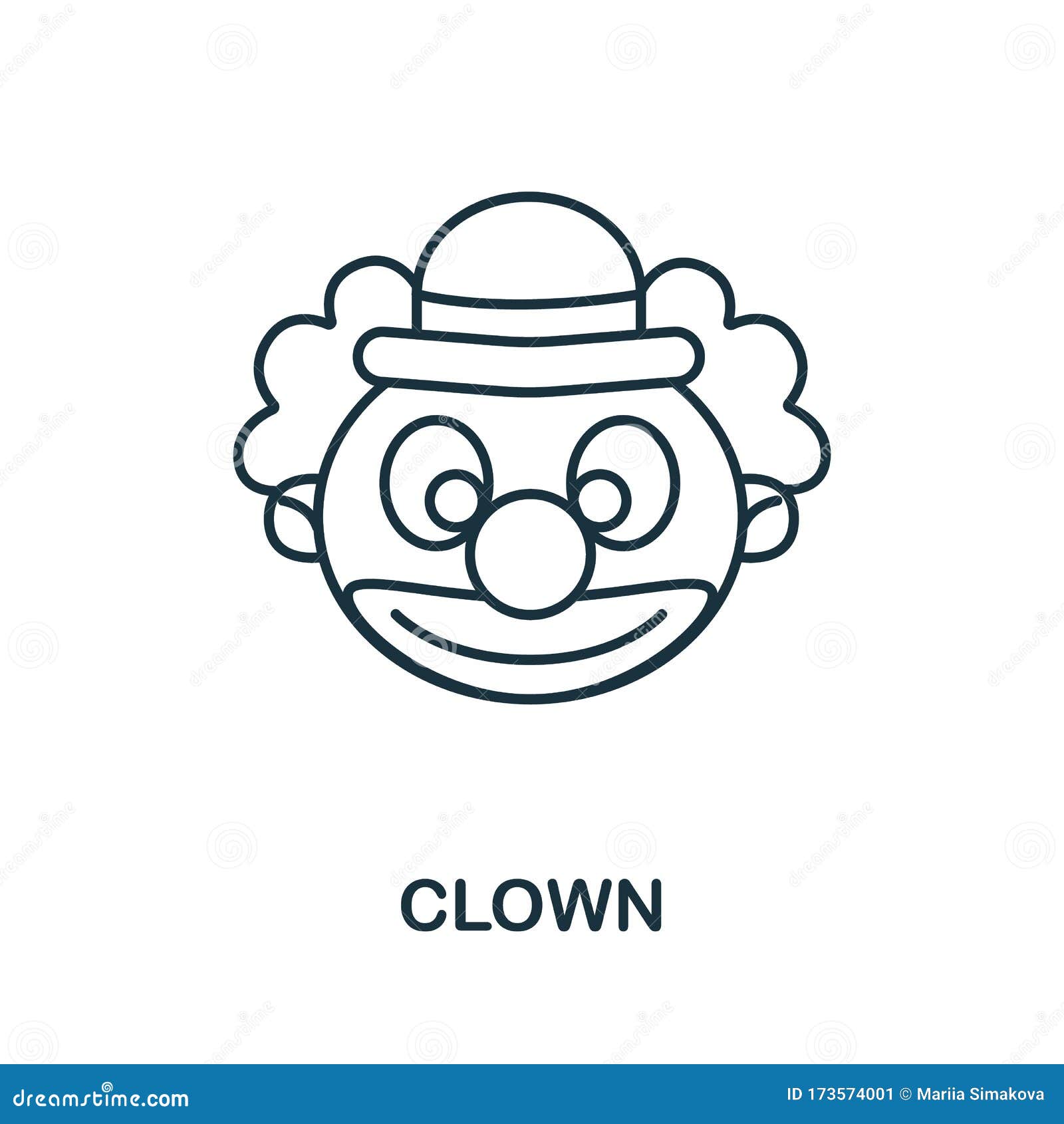 Clown Avatar Outline Icon Graphic by SIKEY STUDIO · Creative Fabrica