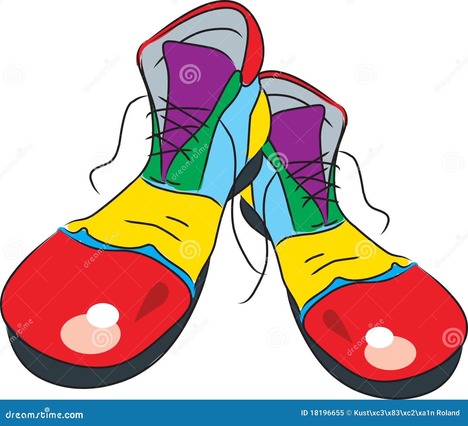 Clown shoes stock illustration. Illustration of decorate - 18196655