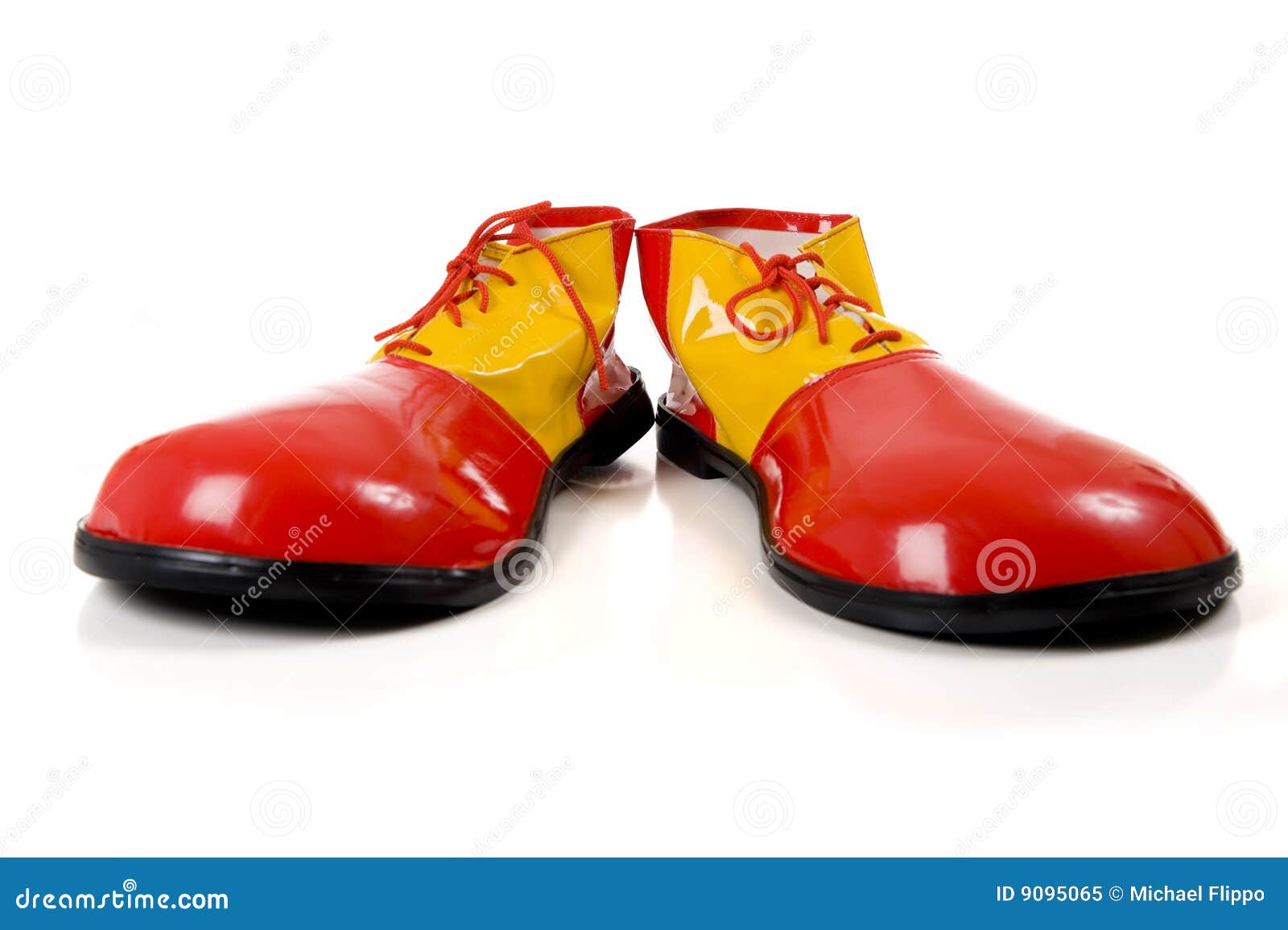 Man In Clown Shoes Dressed In Drag Stock Photo