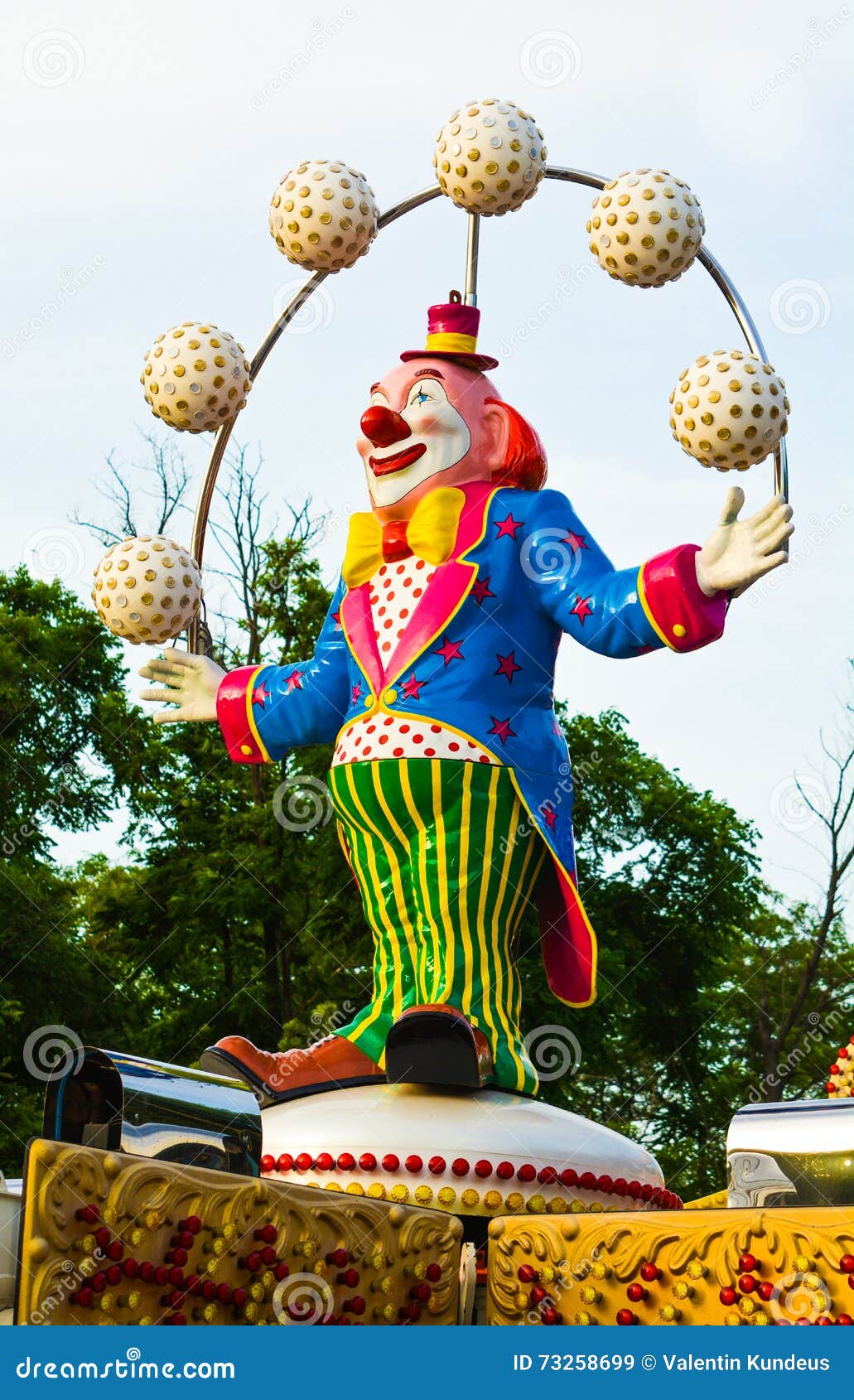 Clown statue stock image. Image of street, carnival, statue - 73258699