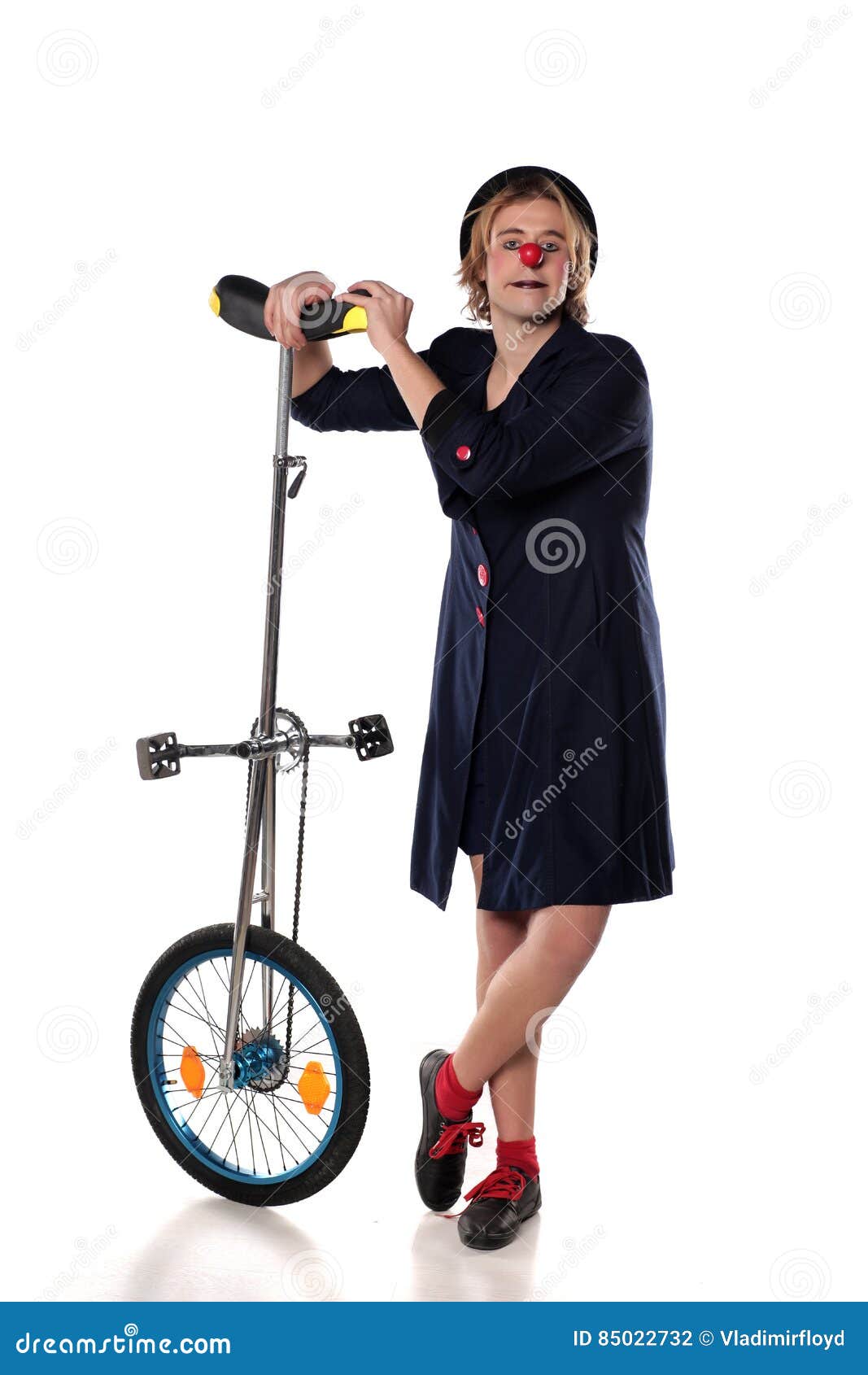 Clown with a unicycle stock photo. Image of concept, artist 85022732