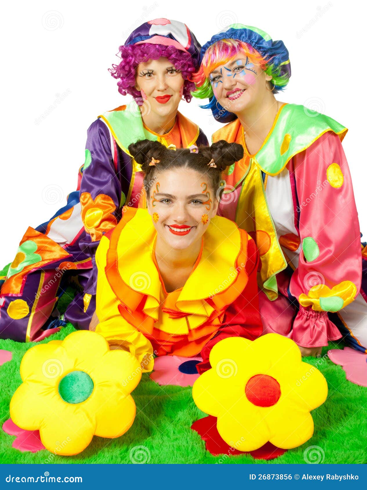Clowns are making fun stock photo. Image of bright, nose 26873856