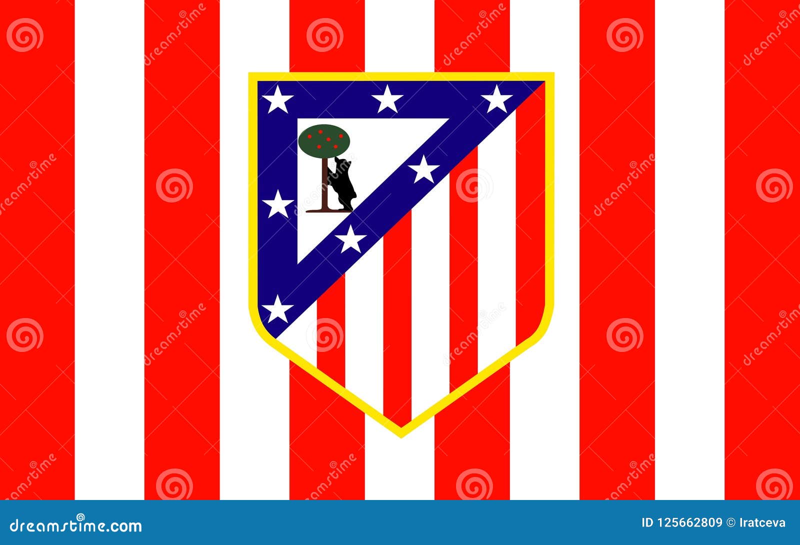 Club Atletico Madrid, España Del Fútbol De Bandera Imagen de archivo  editorial - Ilustración de asia, madrid: 125662809