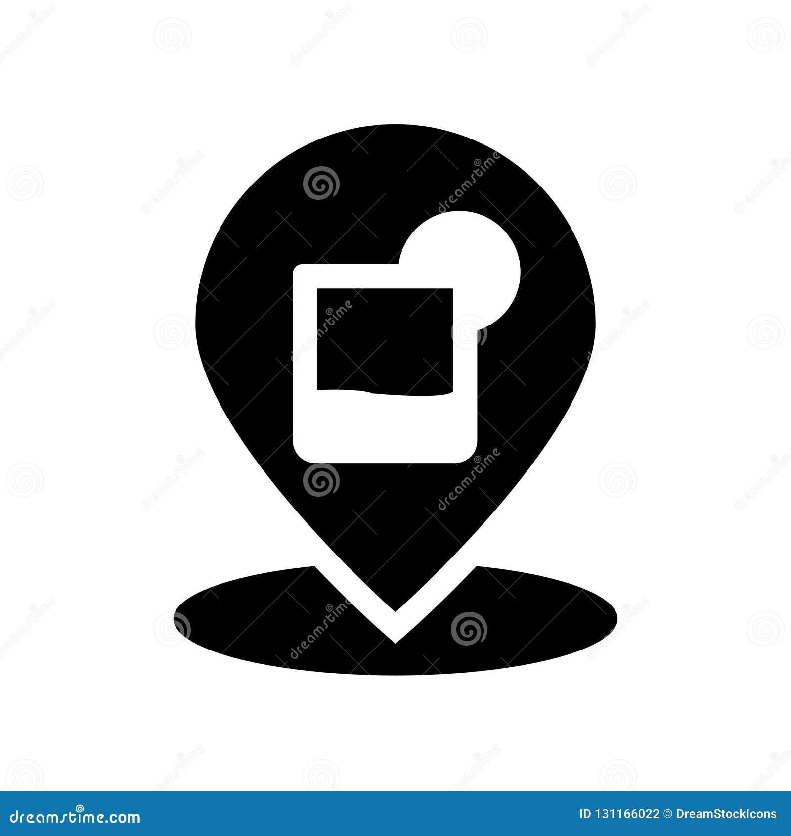 Club Location Icon. Trendy Club Location Logo Concept on White B Stock ...