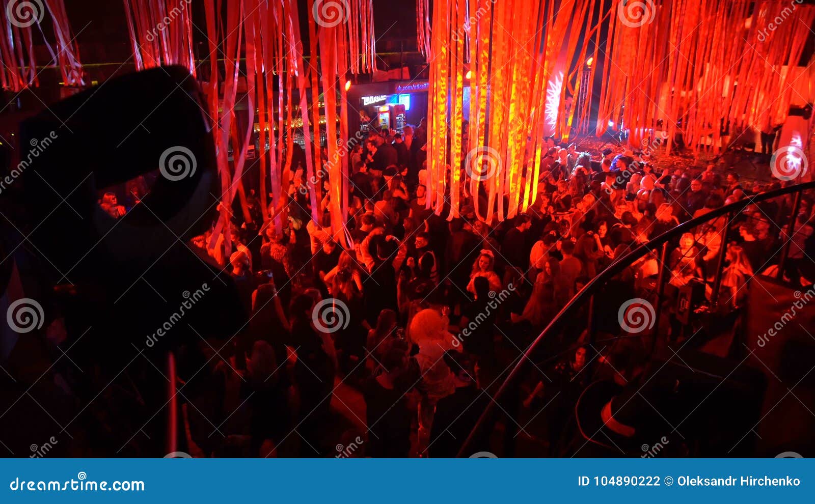 Club Red Light Party Night Stage Stock Footage - Video of band, beam:  104890222