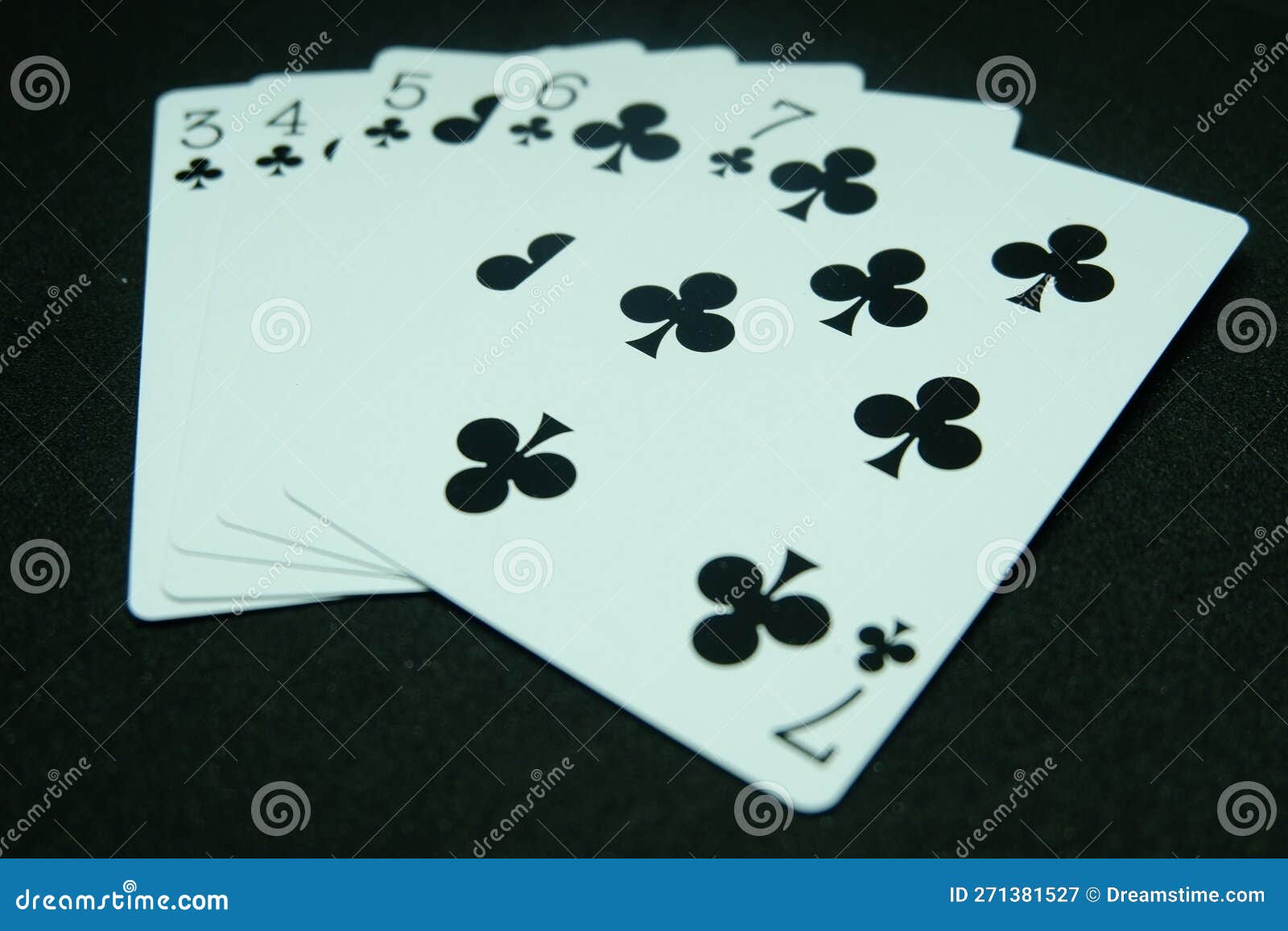 club straight flush (any sequence all the same suit, for instance 7-6-5-4-3)