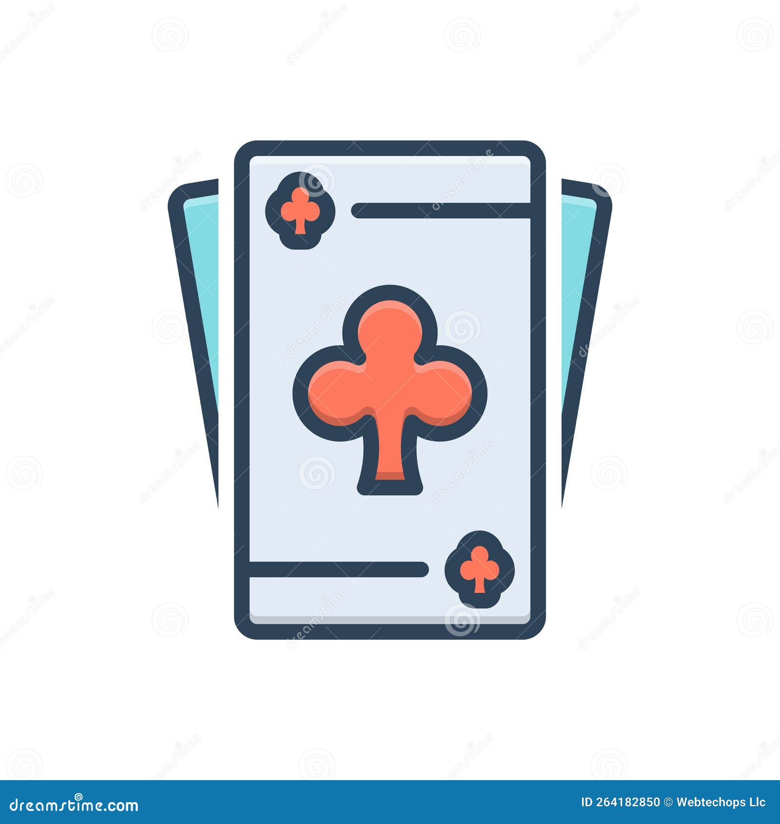 Color Illustration Icon for Clubs, Card and Game Stock Vector