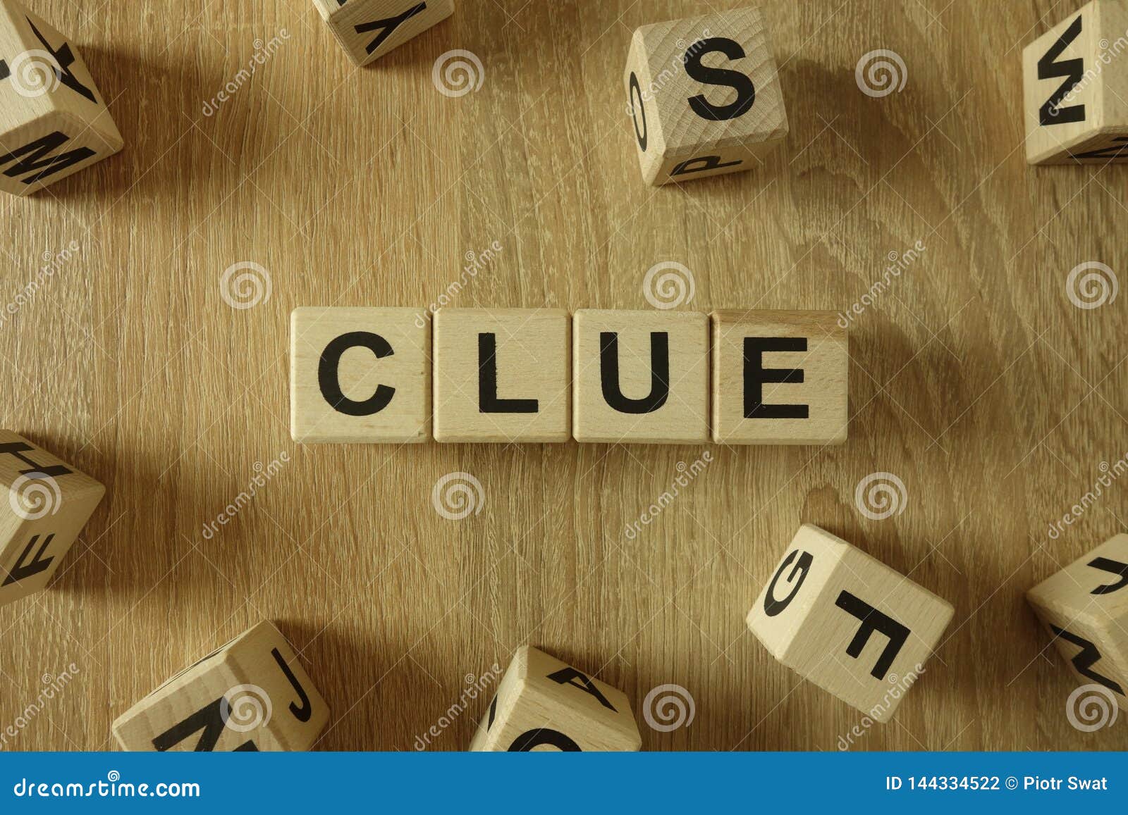 Clue Word from Wooden Blocks Stock Photo Image of education, guide