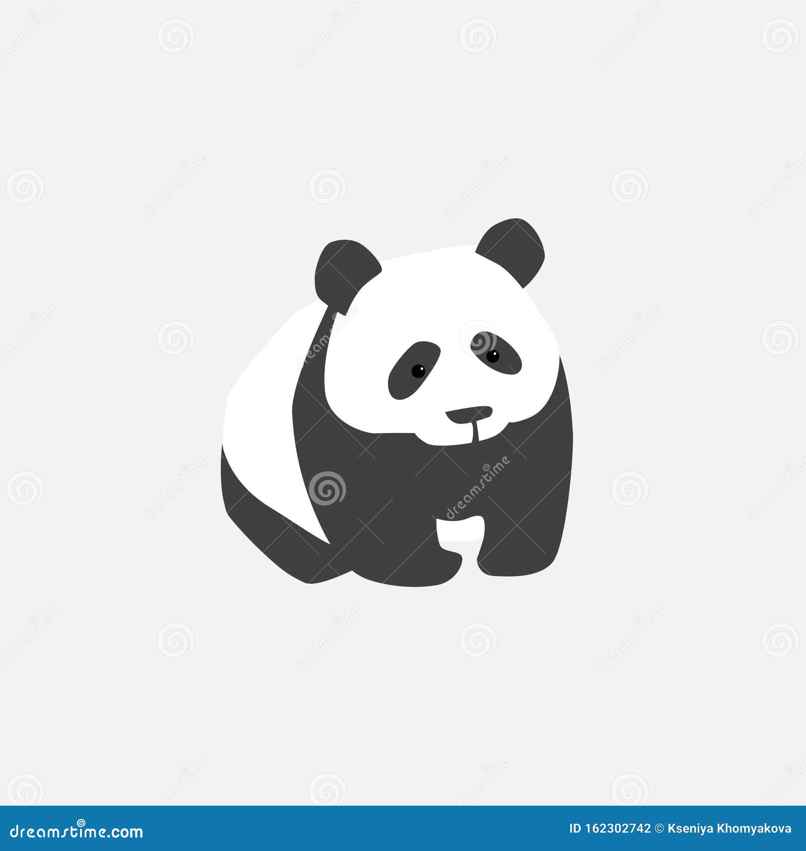 Clumsy good panda stock vector. Illustration of placard 162302742