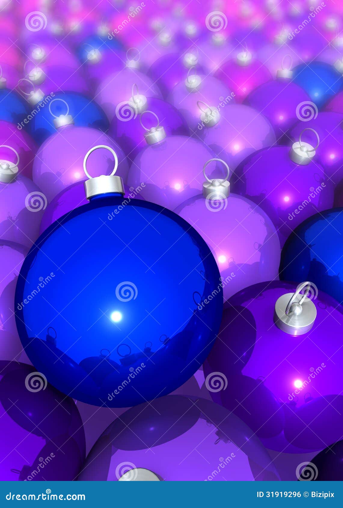 Cluster of Christmas Tree Balls on White Stock Illustration