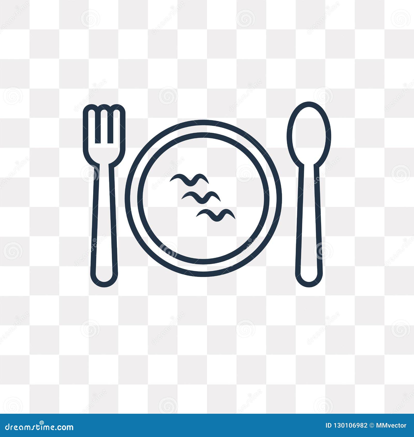 clutery for lunch  icon  on transparent background