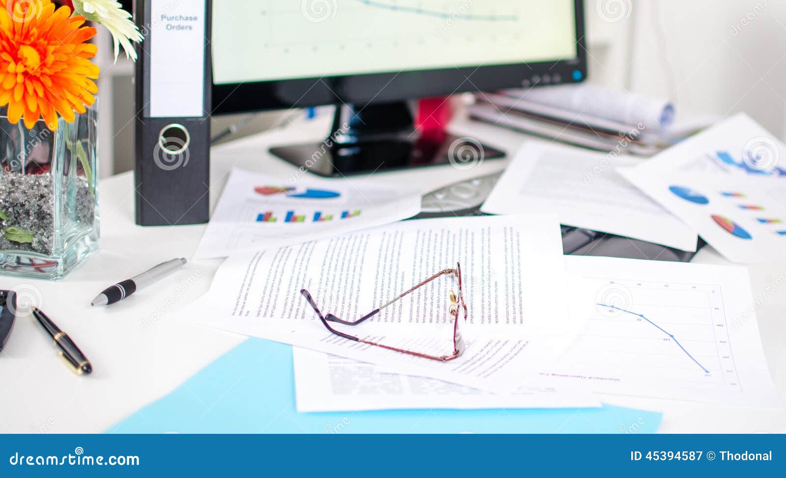 Cluttered desk stock image. Image of computer, mess, desk 45394587