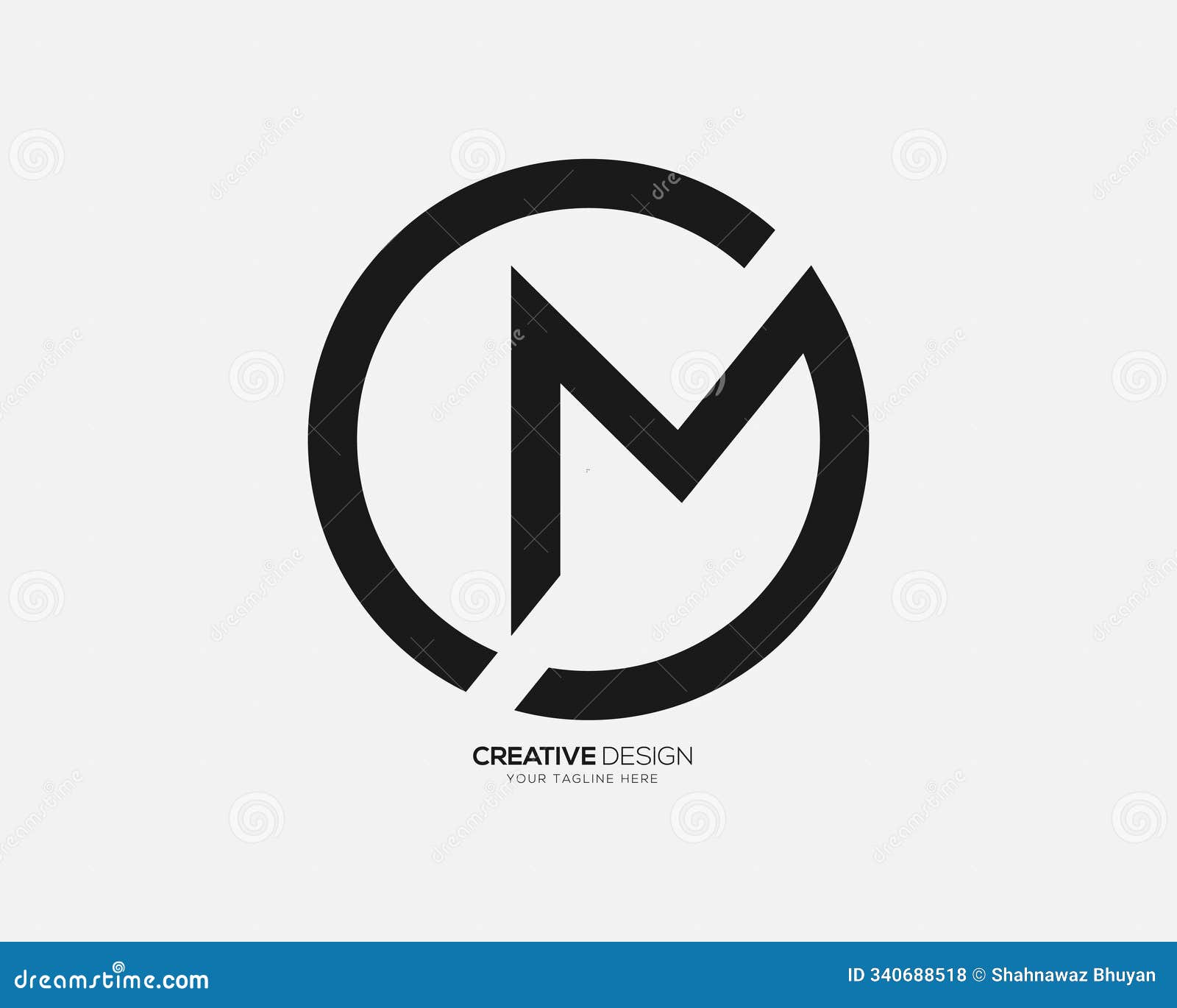 cm circle minimal brand logo