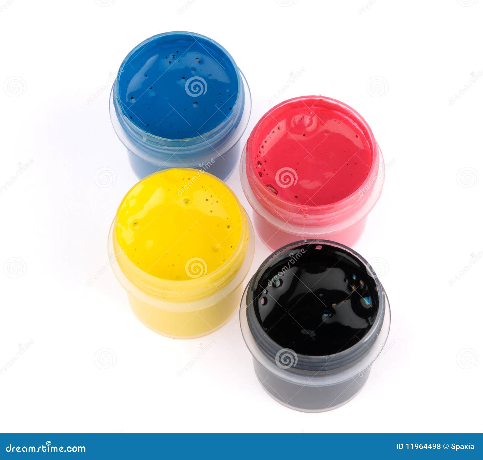 CMYK Can with a paint stock photo. Image of backdrop 11964498