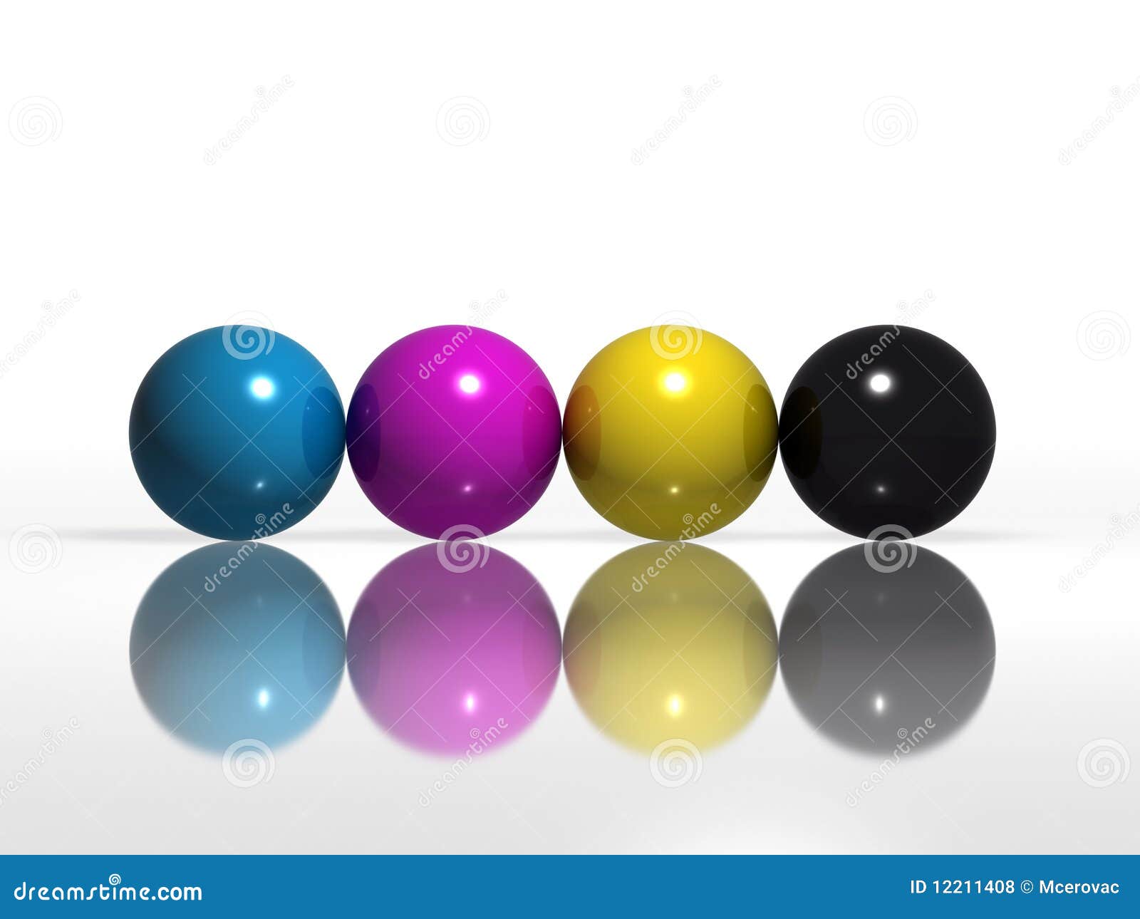CMYK color balls stock illustration. Illustration of cmyk 12211408