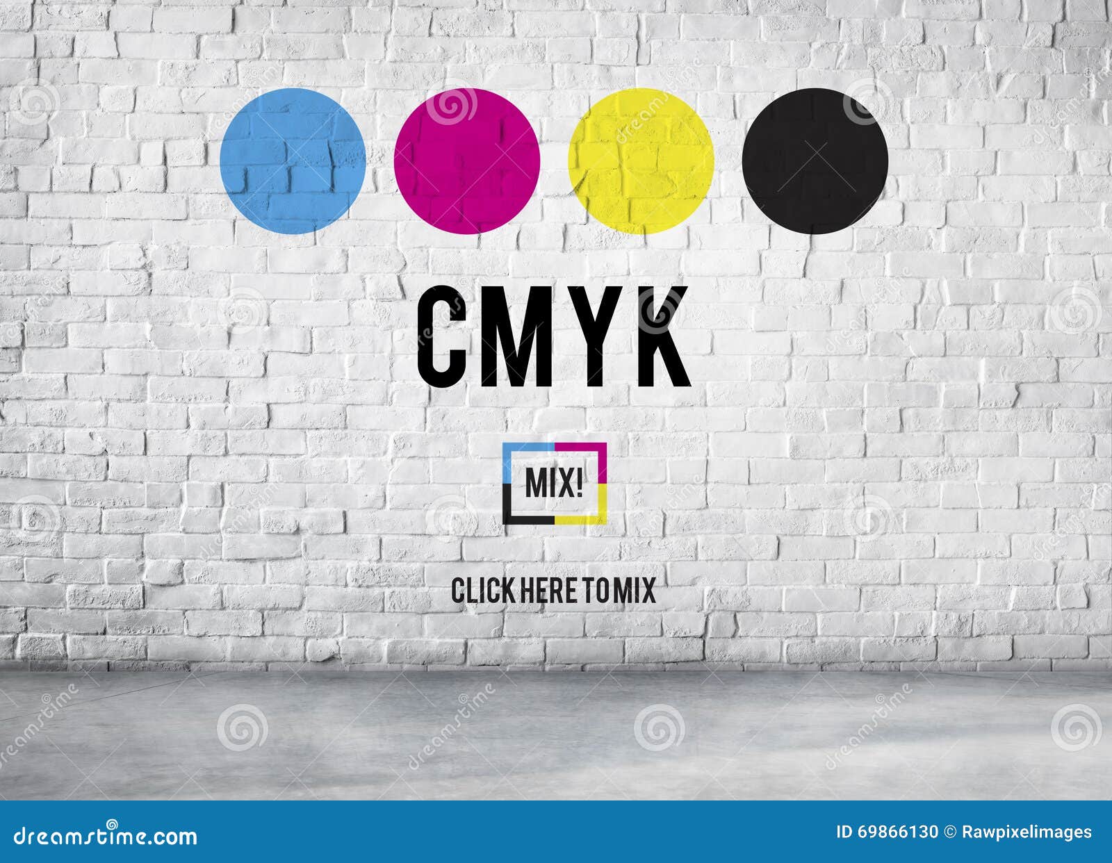 cmyk cyan magenta yellow key color printing process concept