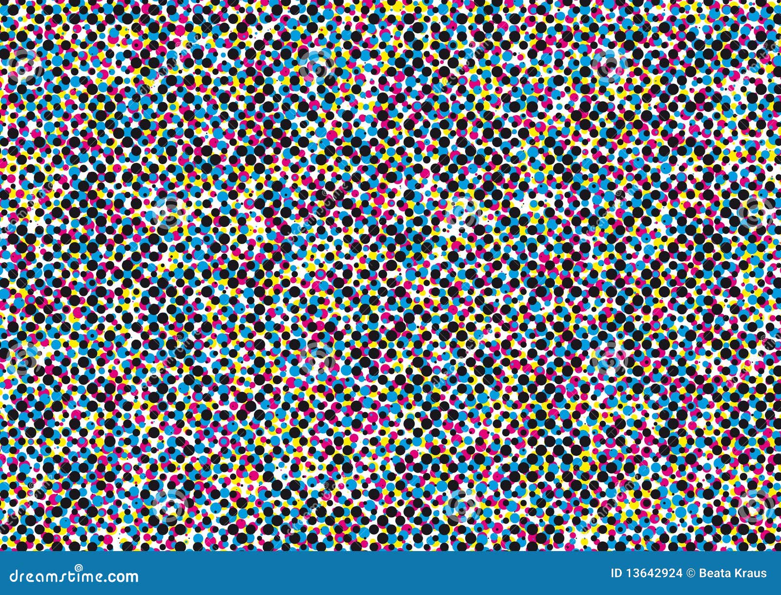 cmyk dot pattern, four color print raster,