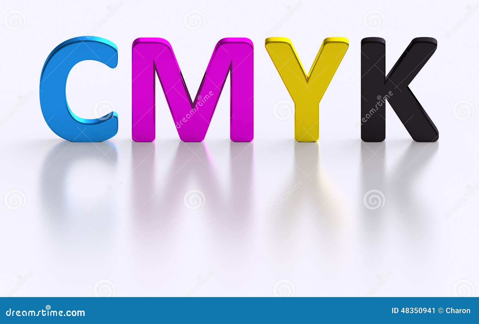 CMYK Letter Four Process Printing Stock Illustration - Illustration of colour, 48350941