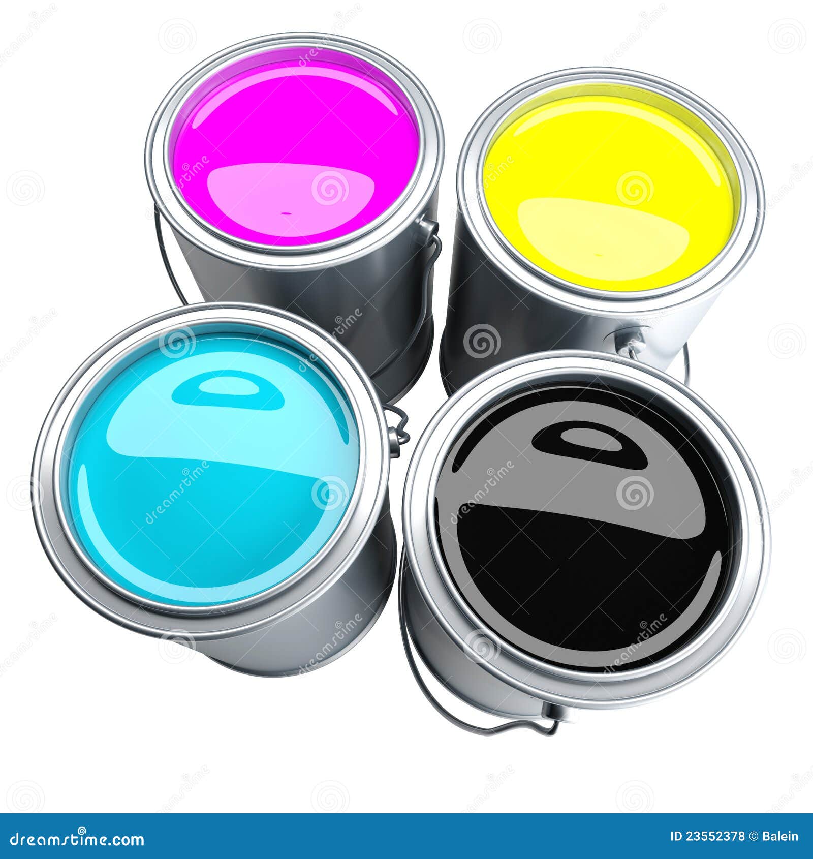 CMYK paint can stock illustration. Illustration of artist 23552378