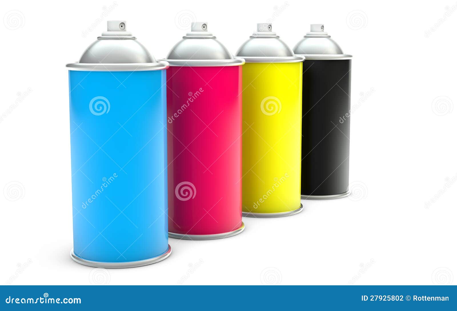 CMYK Paint spray cans stock illustration. Illustration of aerosol