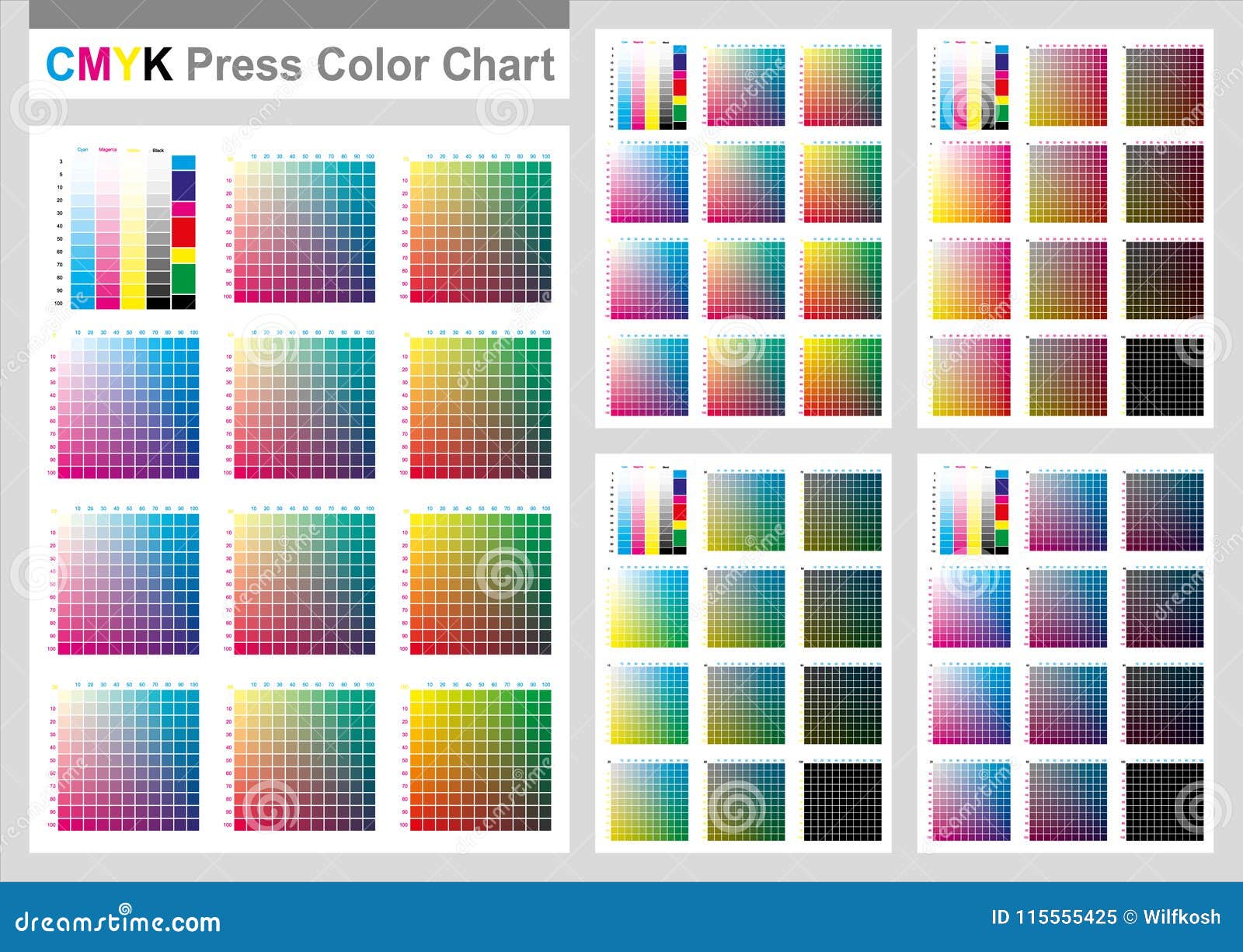 Yellow Cmyk Color Chart