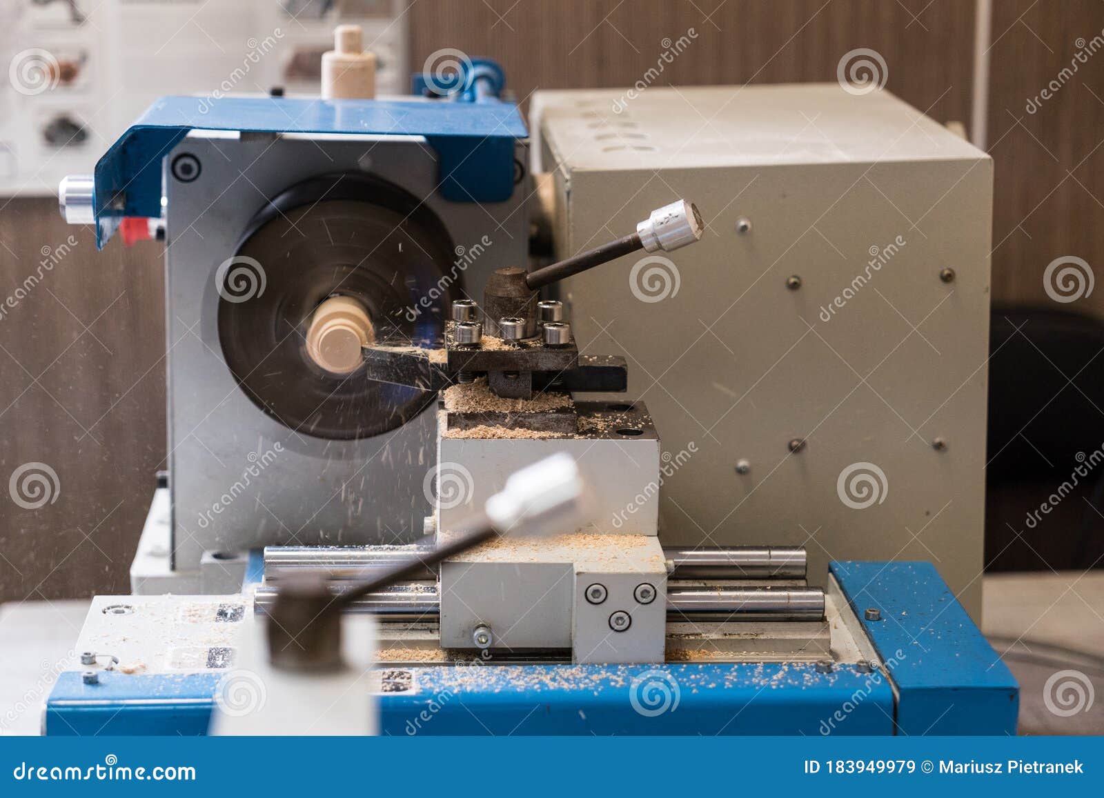 Cnc Machine, Turning Milling Tap Proces Stock Image Image of