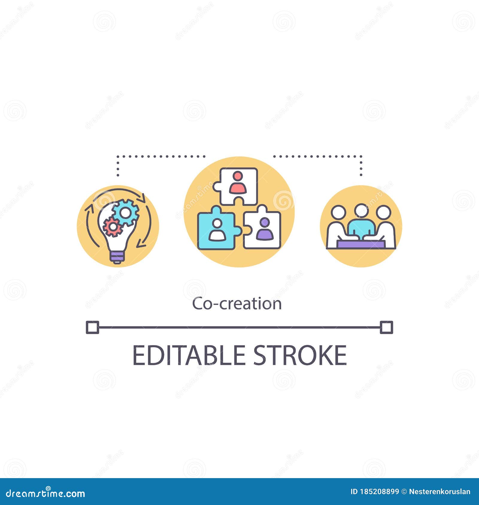 Co Creation Concept Icon Stock Vector Illustration Of Coworker 185208899