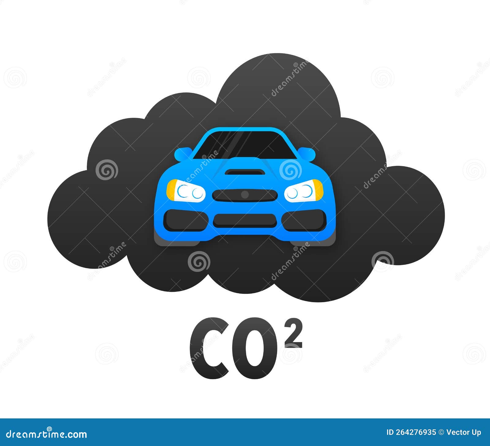 Co2 Emissions Icon. Carbon Dioxide. Car CO2 Cloud. Stock Vector ...
