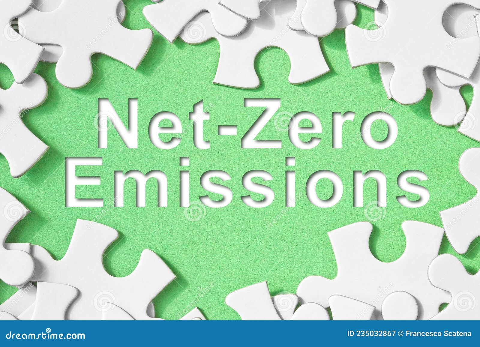 co2 net-zero emission - carbon neutrality concept in jigsaw puzzle 