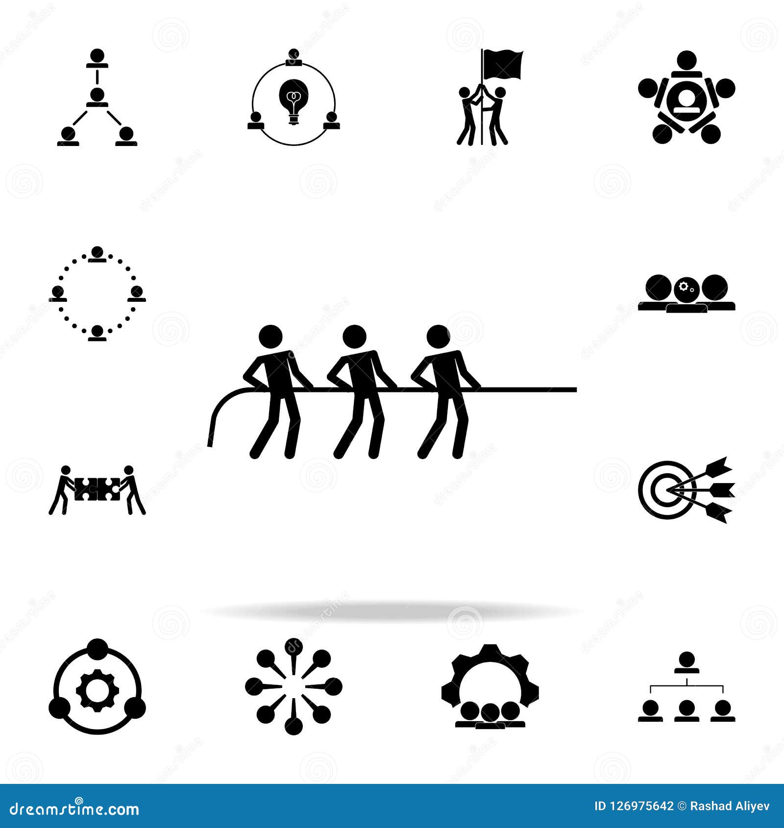 co-pulling icon. teamwork icons universal set for web and mobile
