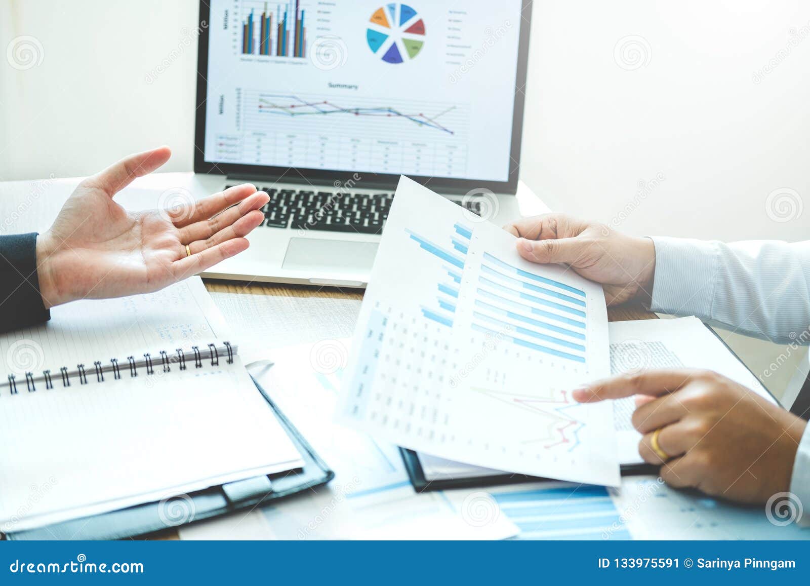co-working business team meeting planning strategy analysis investment and saving concept. meeting discussing new plan financial