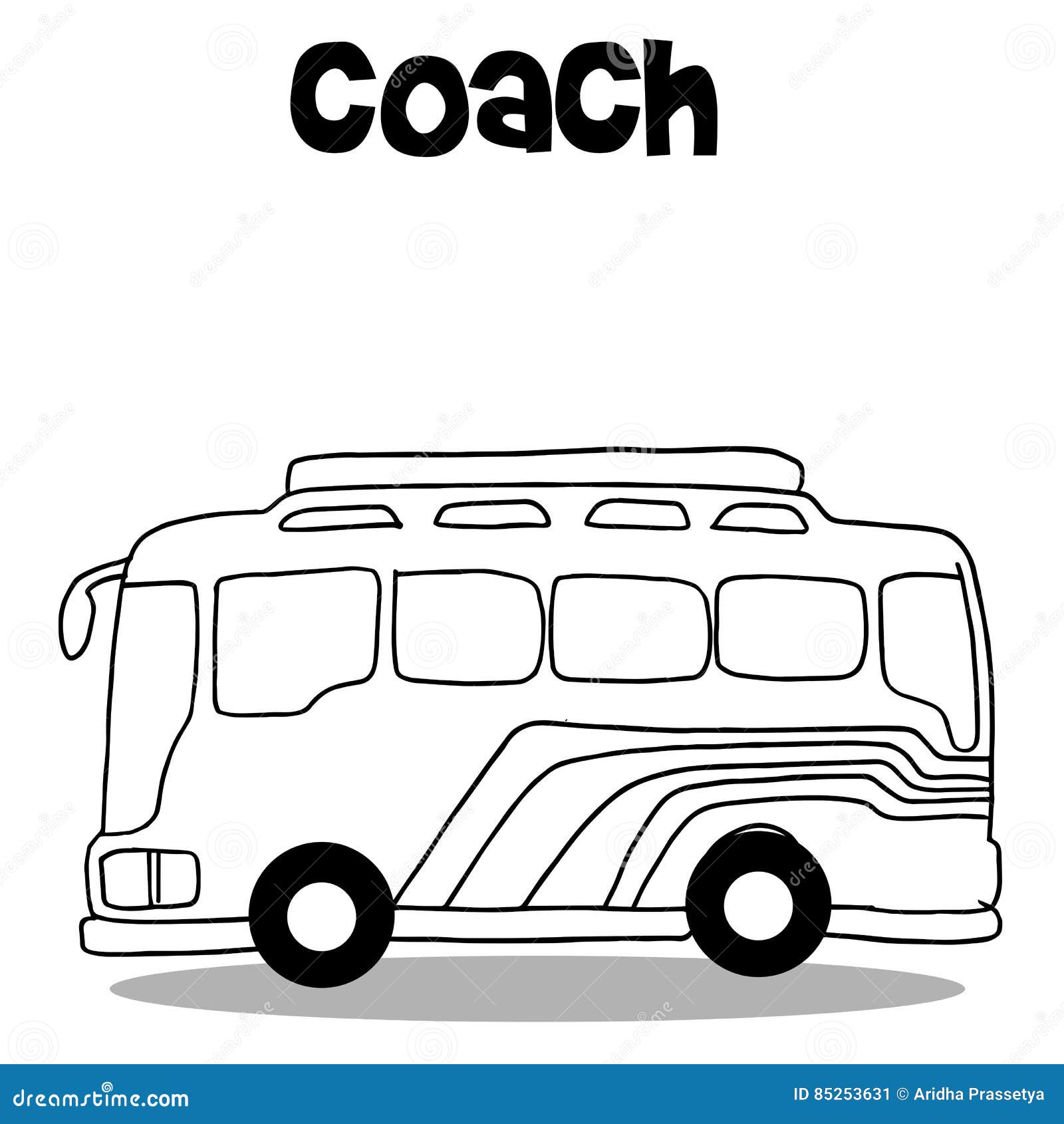 Coach bus of vector art stock vector. Illustration of shade - 85253631