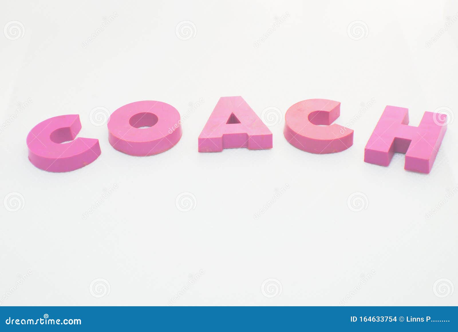 `COACH` Words with Letters on a White Background Stock Illustration