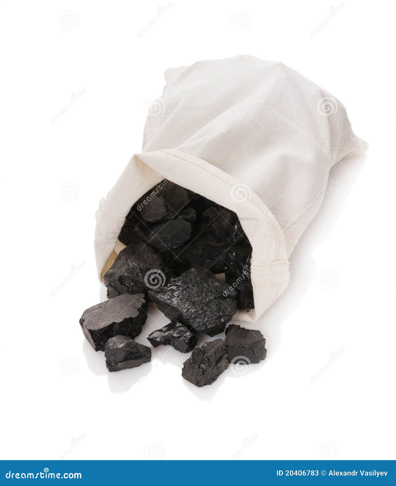 Coal in a bag stock image. Image of large, fossil, bagful 20406783