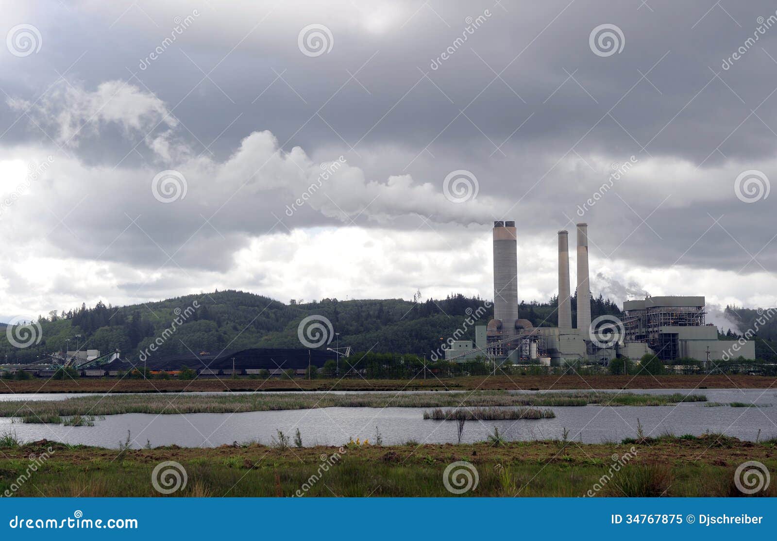 Coal-fired Steam Power Plant Stock Image - Image of states, america