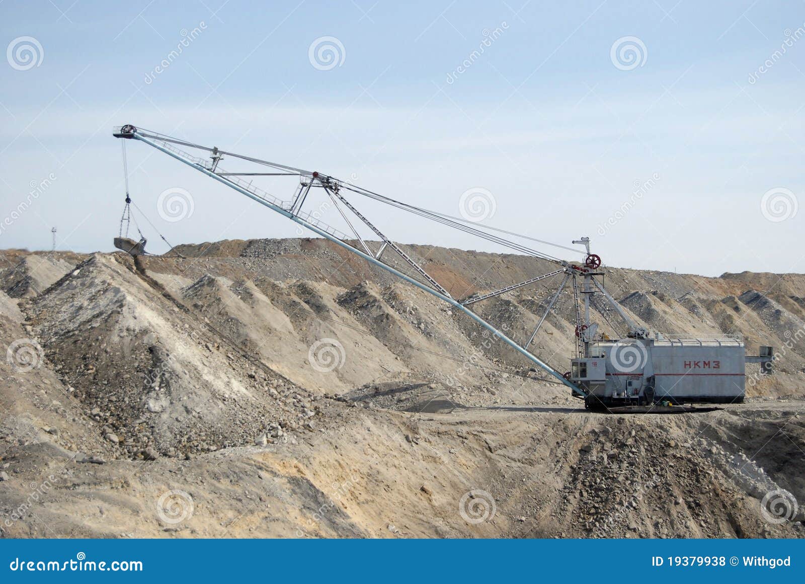 A Mining Shovel Excavator In A Opencast Coal Mine Stock Photo