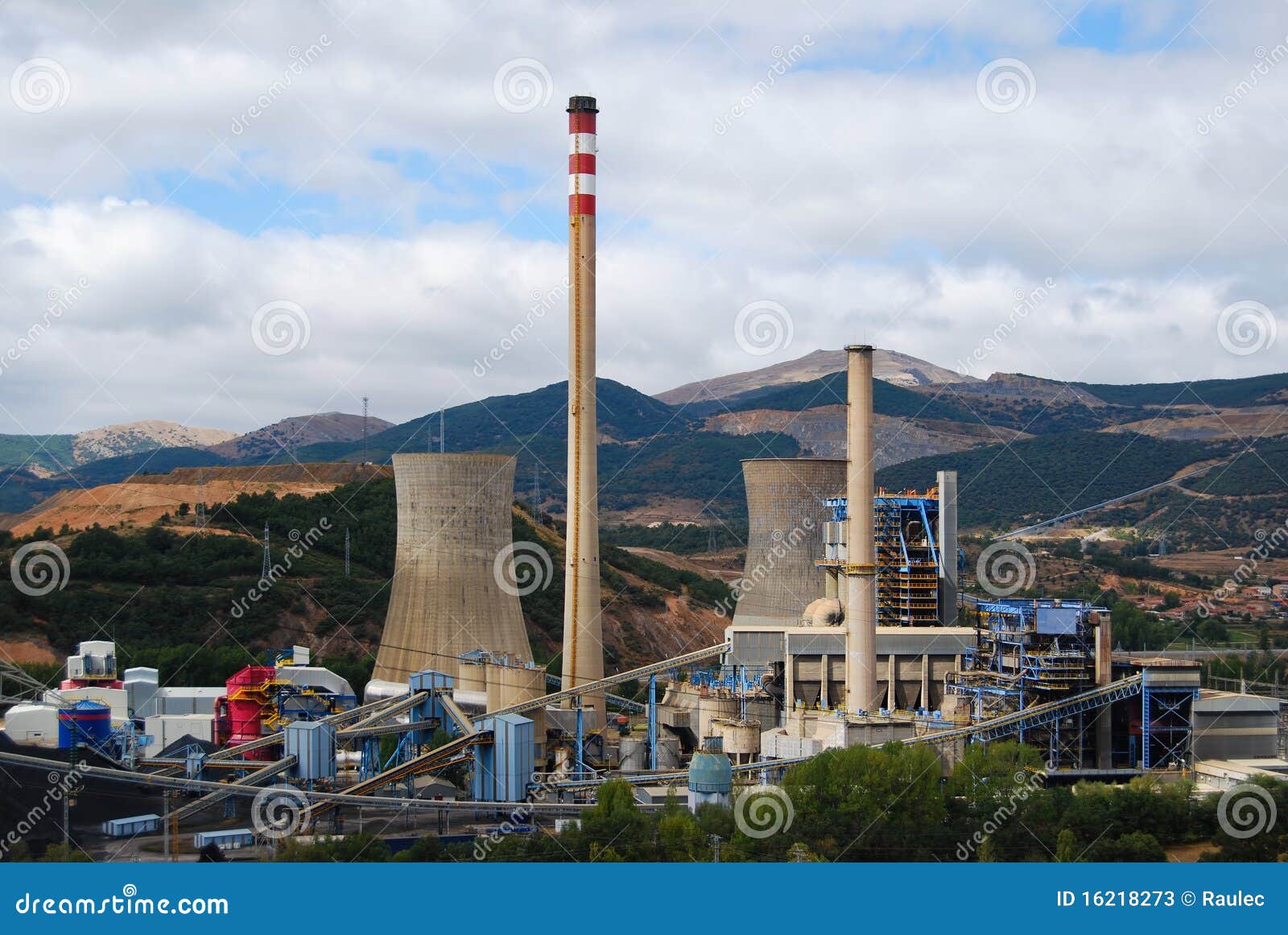 Coal plant in Spain. stock image. Image of atmosphere 16218273