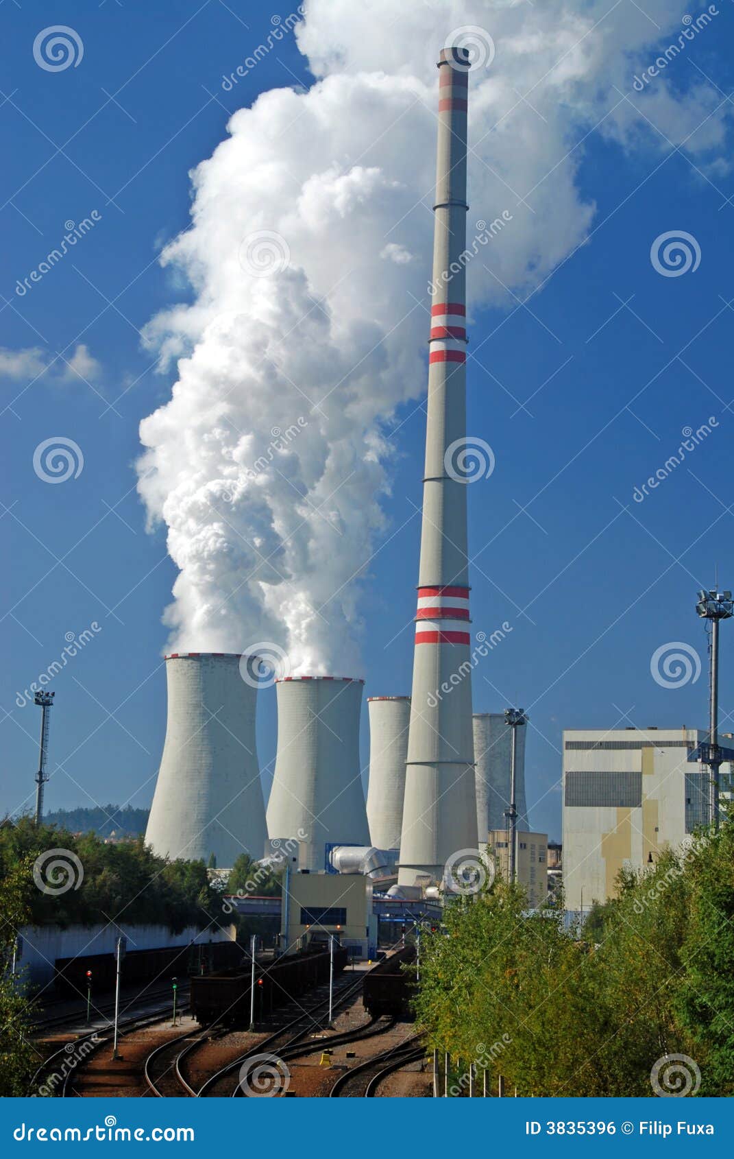 Coal power plant stock photo. Image of factory, climate 3835396