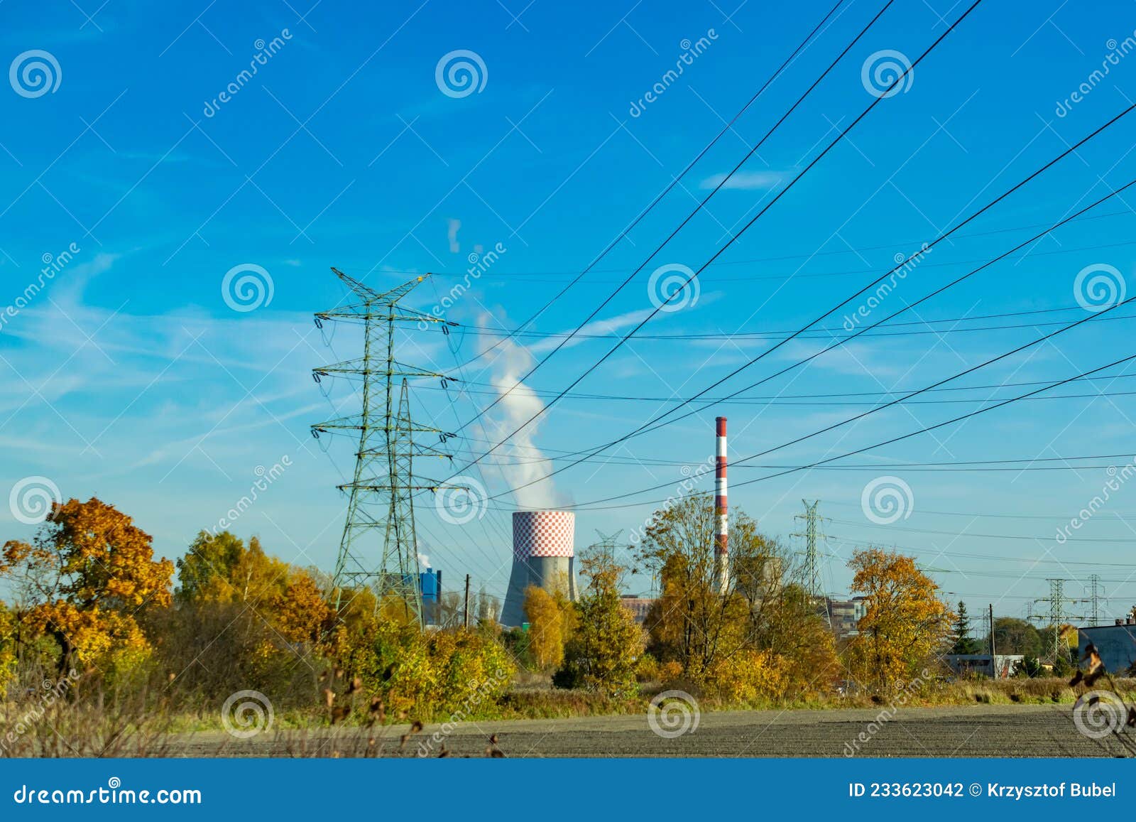 coal power plant on a sunny day