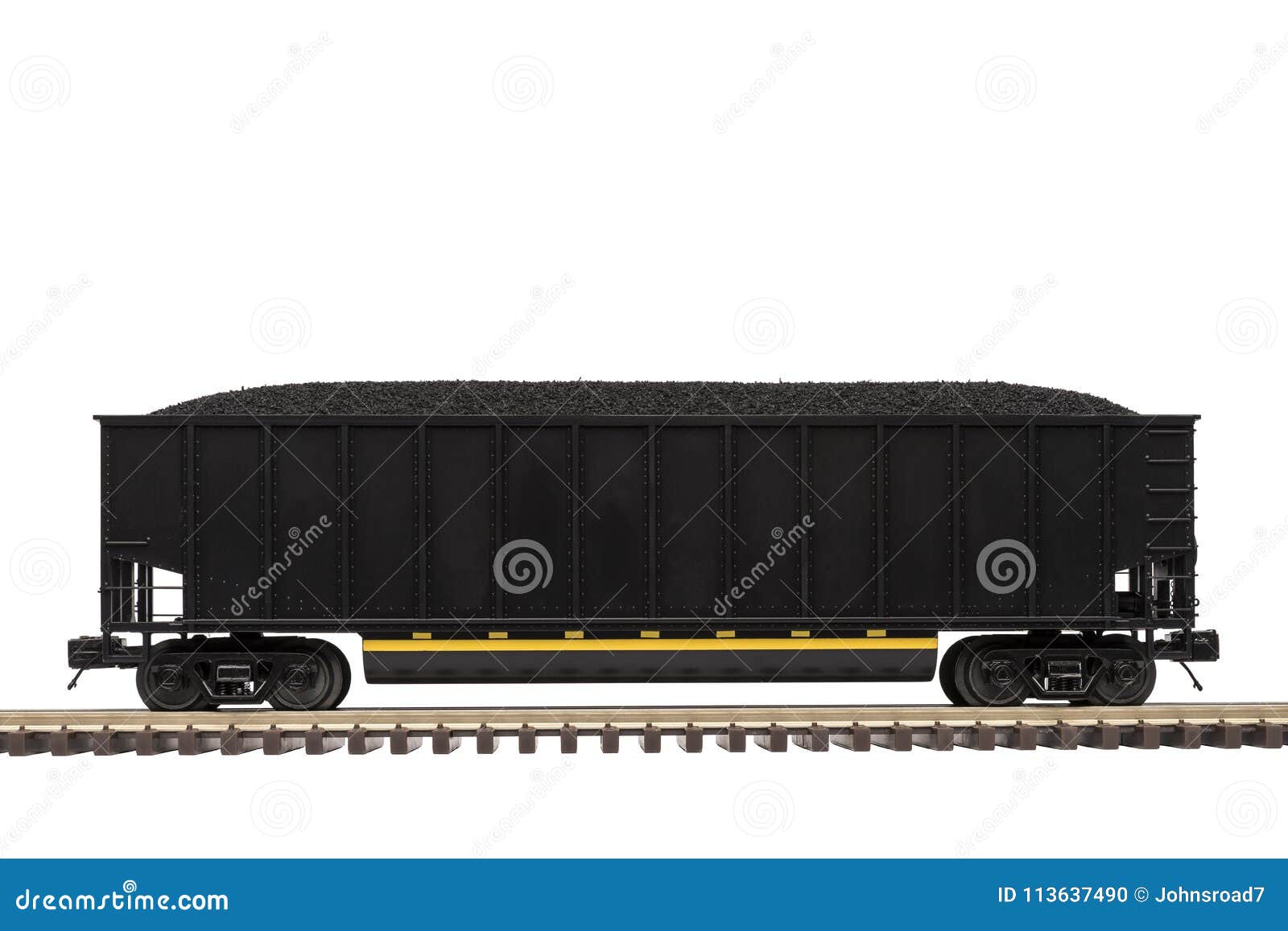 Coal Railroad Car on Track stock photo. Image of industry 113637490