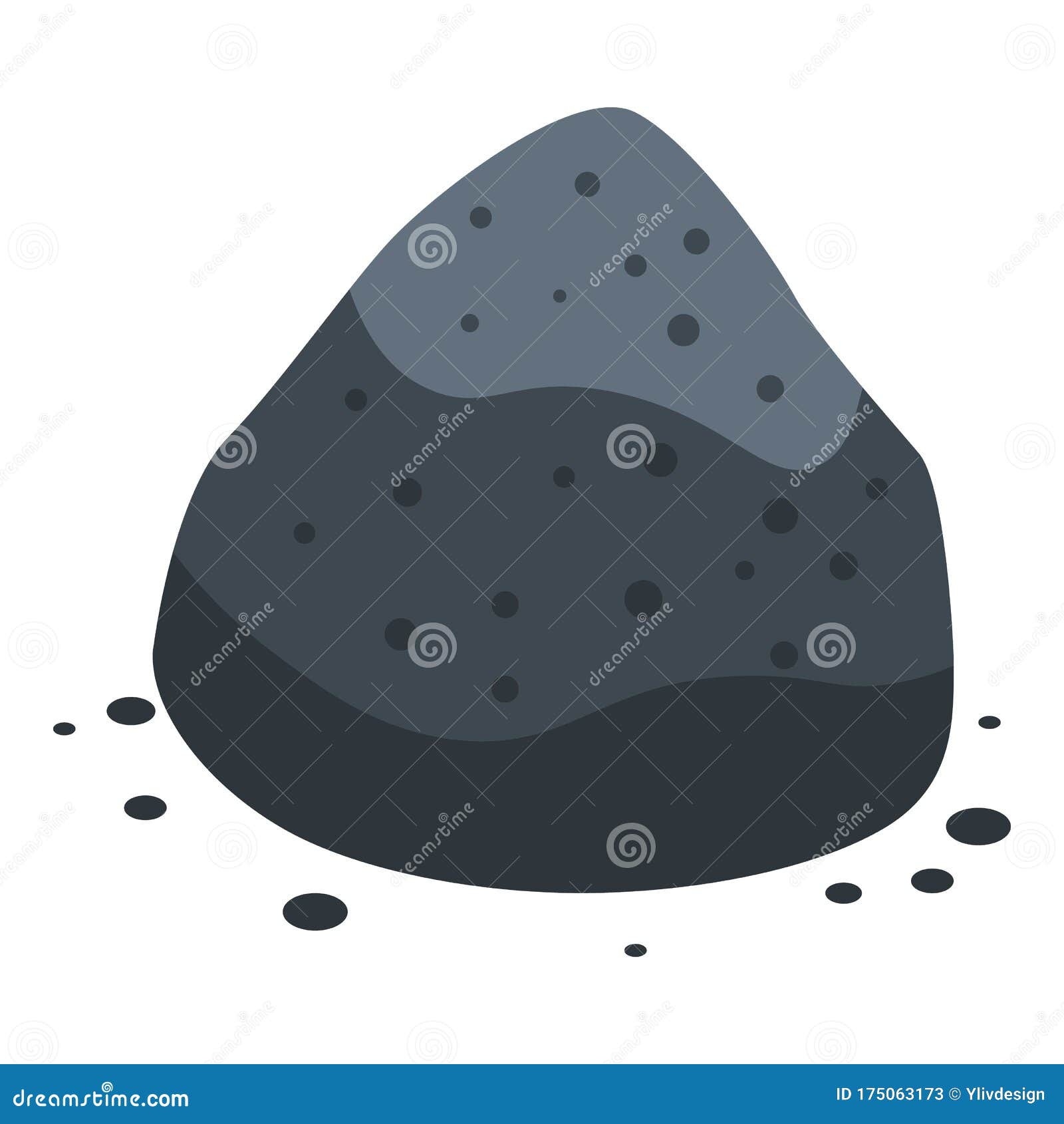 coal stone icon, isometric style