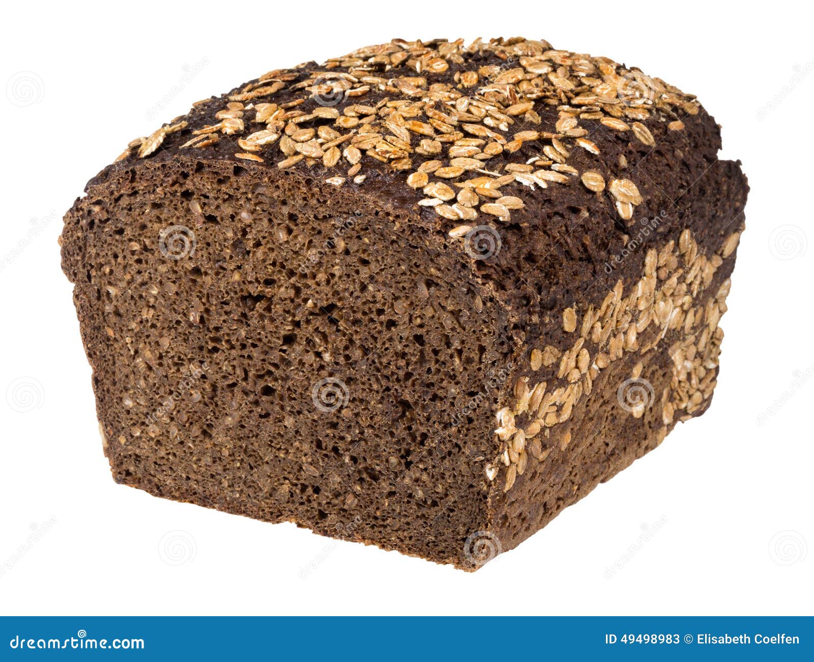 Coarse rye bread stock image. Image of food, isolated 49498983