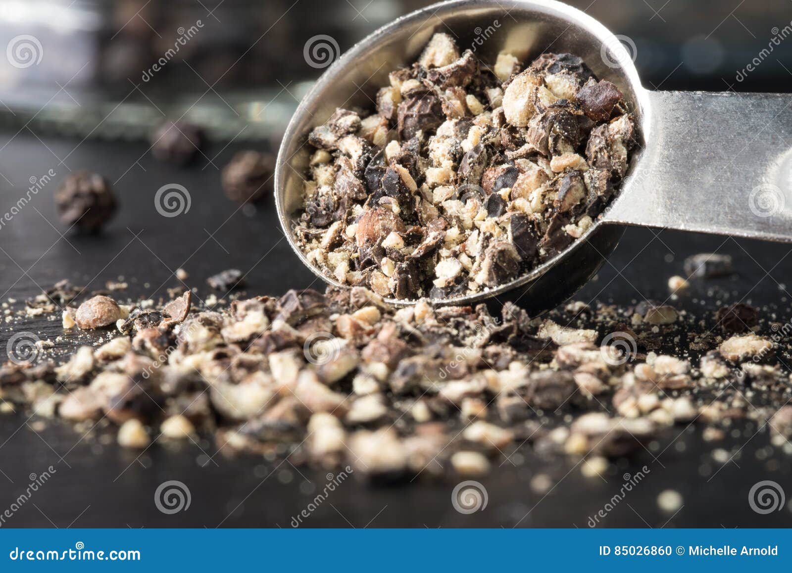 Coarsely ground pepper stock photo. Image of black, measuring 85026860