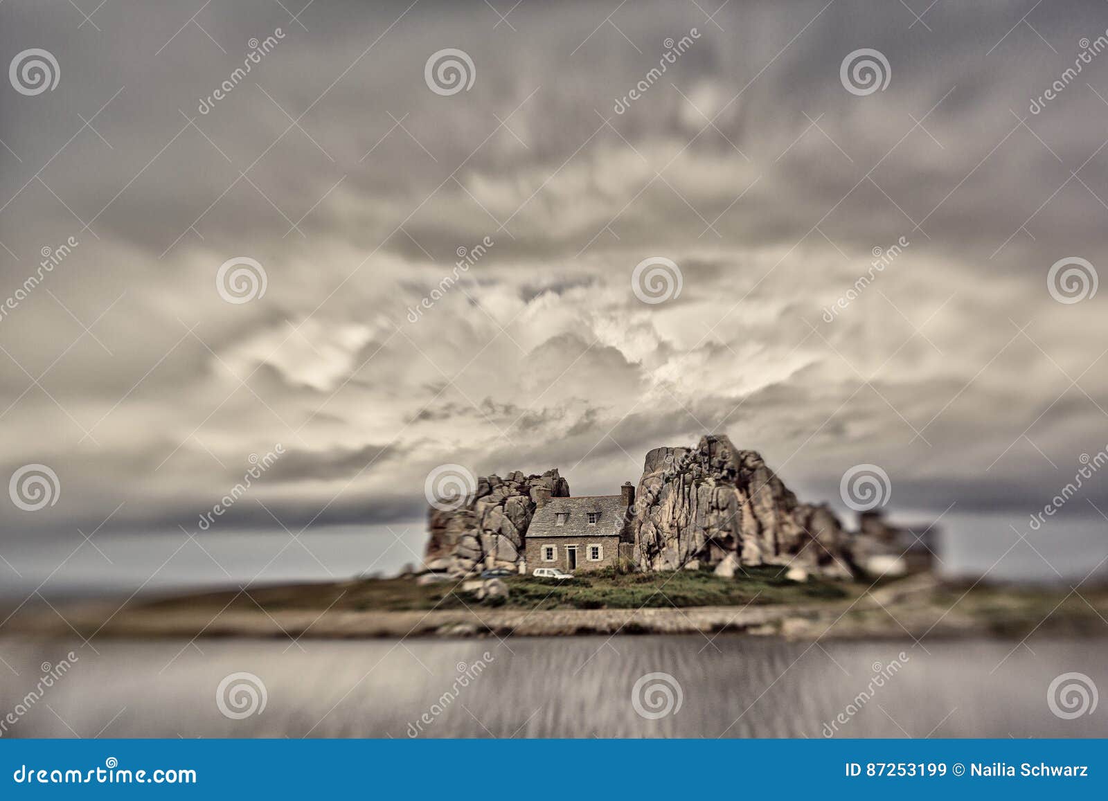 coast in brittany france near sillon de talbert