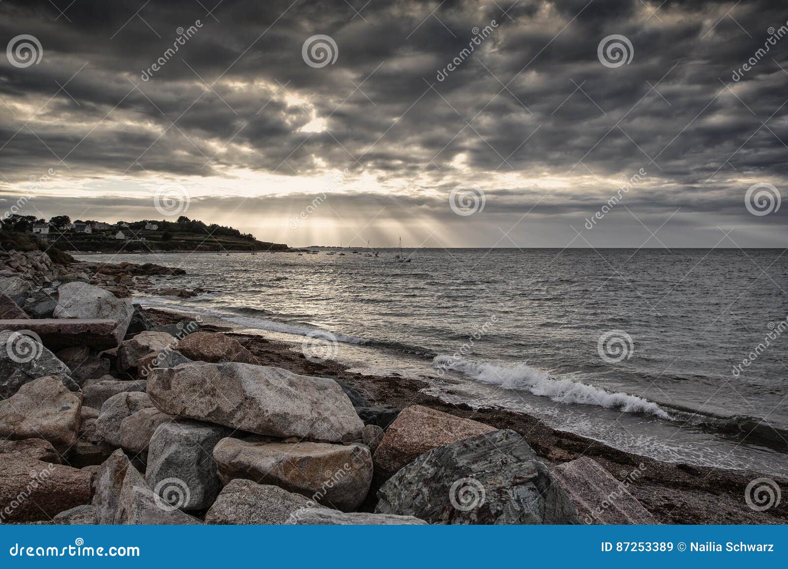 coast in brittany france near sillon de talbert